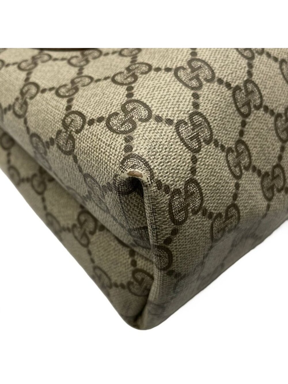 Gucci Tote Collection GG Plus Supreme Sherry Beige Brown Multi Cotton Leather - Picture 6 of 10